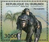 Chimpanzees Stamp Pan Troglodytes Wild Animals S/S MNH #2853-2856