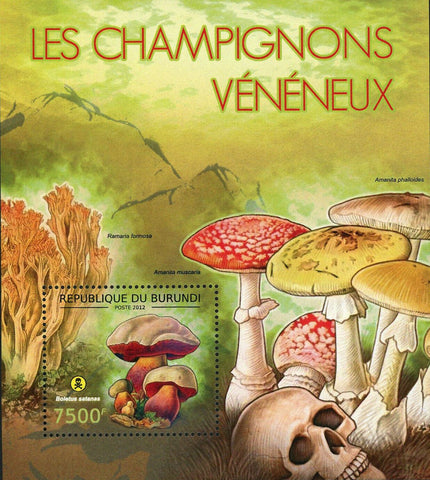 Poisonous Mushrooms Stamp Boletus Satanas Ramaria Formosa S/S MNH #2747 / Bl.273