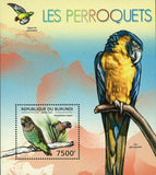 Parrots Stamp Poicephalus Meyeri Ara Glaucogularis S/S MNH #2817 / Bl.287