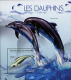 Dolphins Stamp Platanista Gangetica Marine Fauna Ocean S/S MNH #2847 / Bl.293