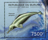 Dolphins Stamp Platanista Gangetica Marine Fauna Ocean S/S MNH #2847 / Bl.293