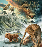 Lions Stamp Panthera Leo Lions Club Wild Animal S/S MNH #2832 / Bl.290