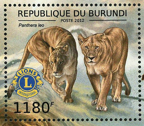 Lions Stamp Panthera Leo Lions Club Wild Animal S/S MNH #2828-2831