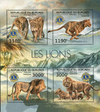 Lions Stamp Panthera Leo Lions Club Wild Animal S/S MNH #2828-2831