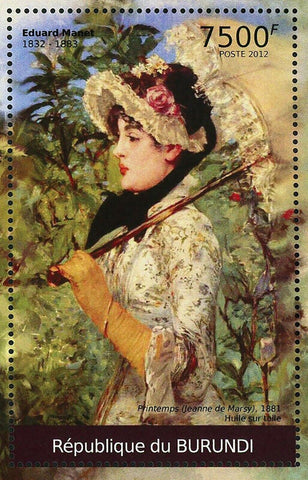 Paintings of Edouard Manet Stamp Art Spring S/S MNH #2375 / Bl.196