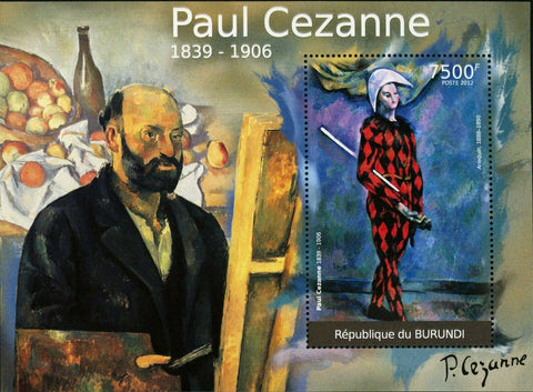 Paintings of Paul Cezanne Stamp Art Impressionism Arlequin S/S MNH #2384 /Bl.205