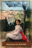 Paintings of Frederic Bazille Stamp Art Vue du Village S/S MNH #2386 / Bl.207