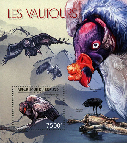 Vultures Stamp Birds Sarcoramphus Papa Coragyps Atratus S/S MNH #2802 / Bl.284