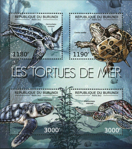 Turtles Stamp Caretta Caretta Chelonia Mydas S/S MNH #2792 / Bl.282