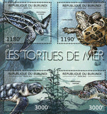 Turtles Stamp Caretta Caretta Chelonia Mydas S/S MNH #2792 / Bl.282