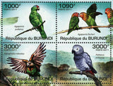 Parrots Stamp Agaprnis Pullarius Psittacus Erithacus S/S MNH #1978-1981 / Bl.151