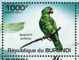 Parrots Stamp Agaprnis Pullarius Psittacus Erithacus S/S MNH #1978-1981 / Bl.151