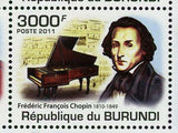 Composers Stamp Mozart Chopin Vivaldi Beethoven S/S MNH #2158-2161 / Bl. 174