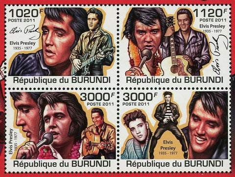 Elvis Presley Stamp Tribute Music Artist Legend 1935-1977 S/S MNH #2270-2273