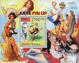 Pin Up Art Stamp Gil Elvgren Darlene A Number to Remember S/S MNH #5502 / Bl.950