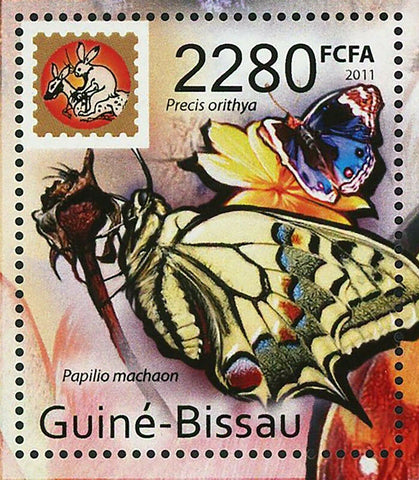 Butterflies Stamp Philanippon Nymphalis Antiopa Precis Orithya S/S MNH #5433