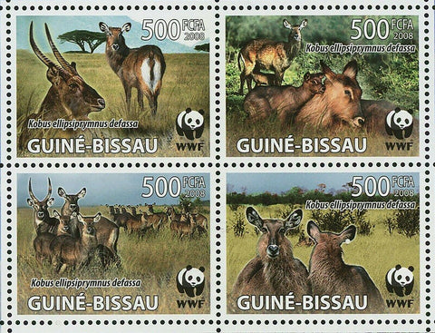 WWF Stamp Kobus Ellipsiprymnus Defassa Waterbuck S/S MNH #3919-3922