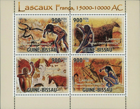 Cave of Lascaux Stamp Prehistoric France Art Painting S/S MNH #4920-4923