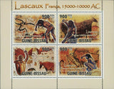 Cave of Lascaux Stamp Prehistoric France Art Painting S/S MNH #4920-4923