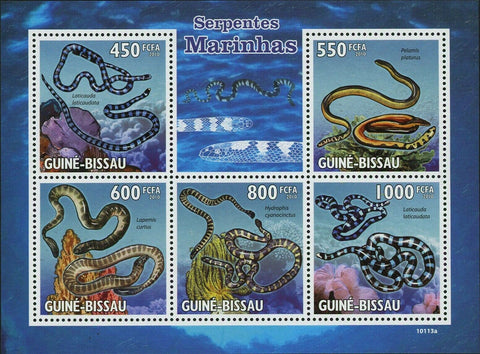 Sea Snakes Laticauda Laticaudata Lapemis Curtus Pelamis Platurus S/S MNH #4569