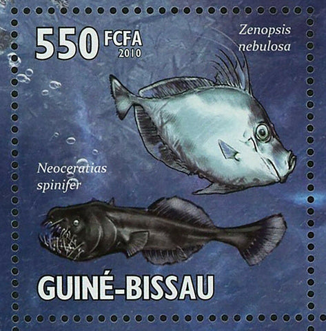 Ocean Deep Fishes Stamp Spirula Zenopsis Nebulosa Neoceratias Spinifer S/S MNH