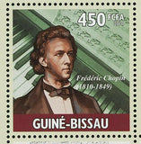 Frederic Chopin Stamp Musician Pianist Poland Monument S/S MNH #4816-4820