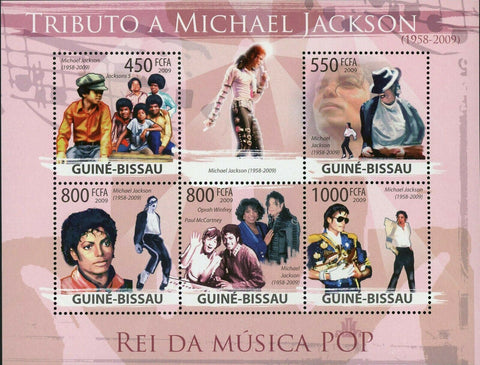 Michael Jackson Stamp Jacksons 5 Oprah Winfrey Paul McCartney S/S MNH #4303-4307