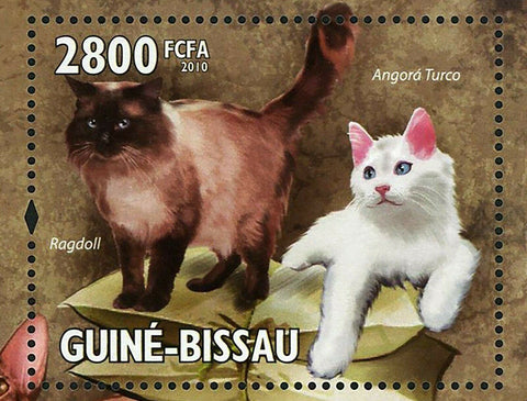 Cats Stamp Angora Turco Ragdoll Esfinge S/S MNH #4580 / Bl.744