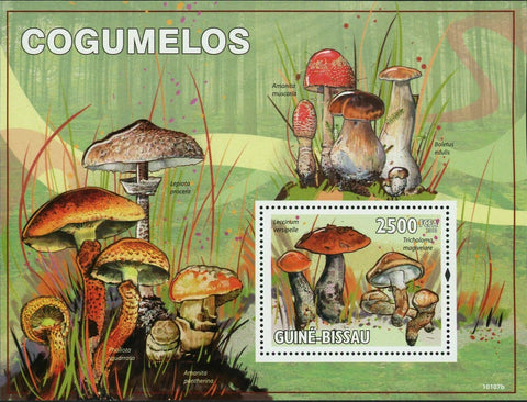 Mushrooms Stamp Pholiota Squarrosa Boletus Edulis S/S MNH #4628 / Bl.752