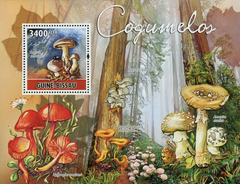 Mushrooms Stamp Lepista Nebularis Pleurotus Ostreatus S/S MNH #5165/Bl.885