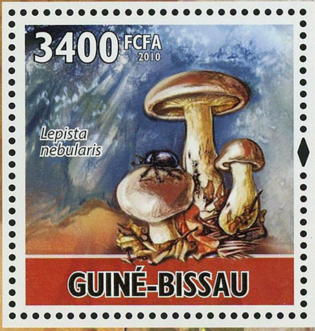 Mushrooms Stamp Lepista Nebularis Pleurotus Ostreatus S/S MNH #5165/Bl.885