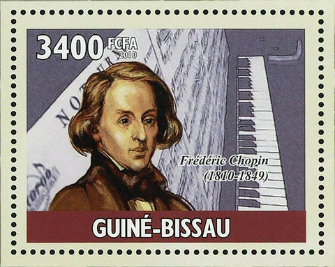 Frederic Chopin Stamp Musician Pianist Poland Music S/S MNH #4821 / Bl.808
