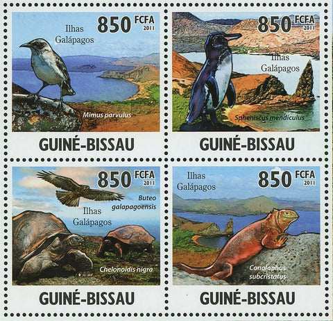 Galapagos Islands Stamp Bird Minus Parvulus Chelonoidis Nigra S/S MNH #5283-5286