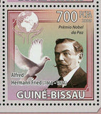 Nobel Prize Stamp Wien Gullstrand Michael Currie Maeterlinck Fried S/S MNH