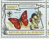 Scouts and Butterflies Stamp Robert Baden Powell Appias Nero S/S MNH #3153-3156