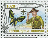 Scouts and Butterflies Stamp Robert Baden Powell Appias Nero S/S MNH #3153-3156