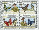 Scouts and Butterflies Stamp Robert Baden Powell Appias Nero S/S MNH #3153-3156