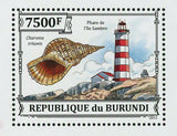 Seashells and Lighthouses Stamp Charonia Tritonis Sable Lighthouse S/S MNH #3322