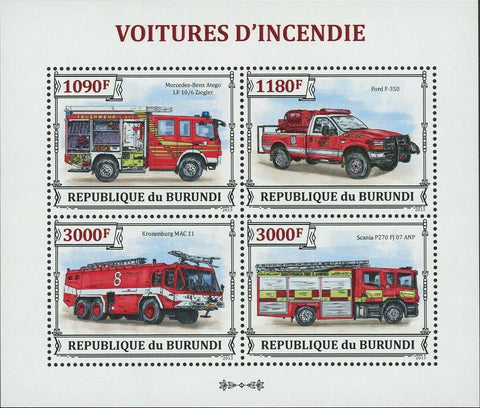 Firefighters Vehicles Mercedes Benz LF 10/6 Ziegler Kronenburg S/S MNH #3298-330