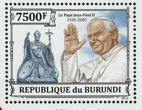 Pope John Paul II Stamp Church Catholic Vatican S/S MNH #3237 / Bl.371