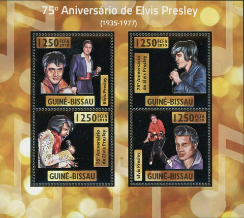 Elvis Presley Stamp Golden Famous Artist S/S MNH #4745-4748