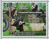 Giant Panda Stamp Ailuropoda Melanoleuca Xangai Zoo S/S MNH #5252-5257