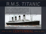 Titanic Ship RMS Stamp Centennial Historical Events Souvenir Sheet MNH