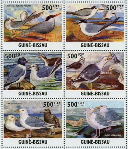 Seagulls Birds Stamp Xema Sabini Larus Hyperboreus S/S MNH #5245-5250