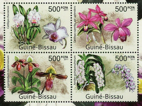 Orchids Stamp Cattleya Chocoensis Aerides Guinquevulnerum S/S MNH #5542-5545