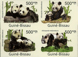 Giant Pandas Stamp Ailuropoda Melanoleuca Bear Wild Animal S/S MNH #5566-5569