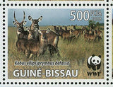 WWF Stamp Kobus Ellipsiprymnus Defassa Waterbuck Wild Souvenir Sheet MNH