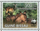 WWF Stamp Kobus Ellipsiprymnus Defassa Waterbuck Wild Souvenir Sheet MNH