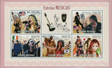 Musicians Stamp Madonna Bono Sumi Jo Michael Jackson S/S MNH #4408-4412