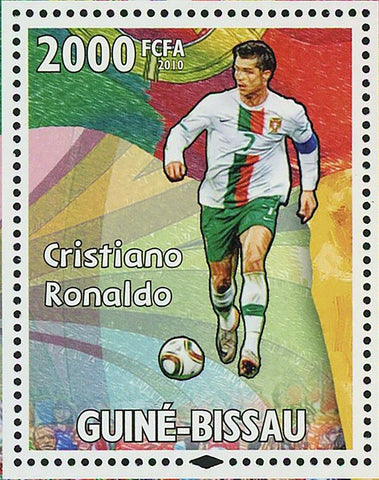 Portugal Soccer Stamp Cristiano Ronaldo Tiago Queiroz S/S MNH #4758-4759 /Bl.797